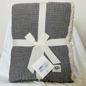 UGG Home Fjord Throw Blanket NWT Granite Color 50x70” Gray